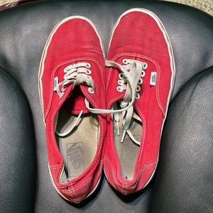 red vans size 8.5 skate rips clean no ripped laces original box